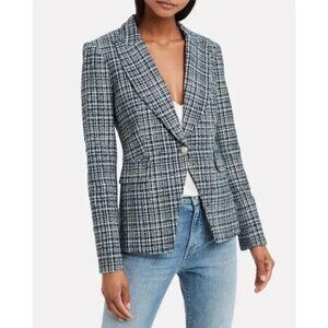 Veronica Beard Ada Tweed Cutaway Dickey Jacket Blazer Size 8